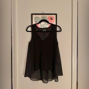 Junya Watanabe Comme des Garçons vintage knit + silk a-line sleeveless blouse
